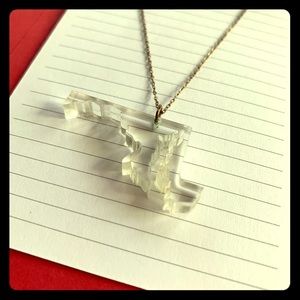 Maryland acrylic (laser cut) necklace. 18”